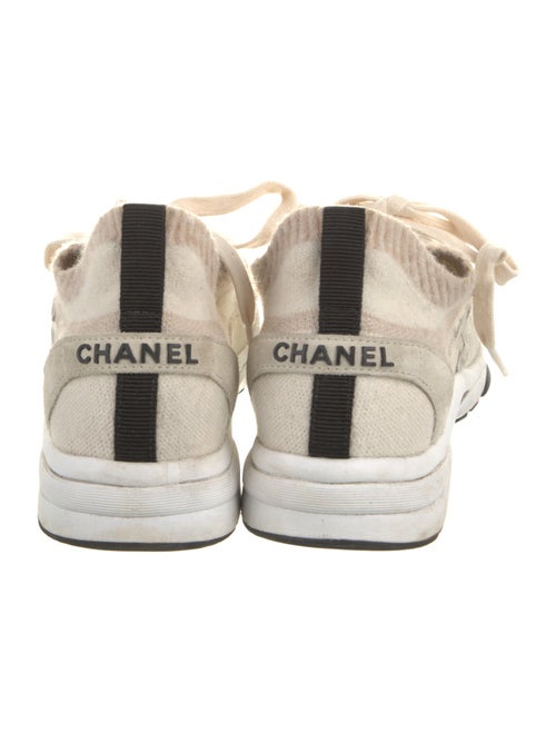 Chanel Interlocking CC Logo Suede Sneakers