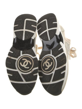 Chanel Interlocking CC Logo Suede Sneakers