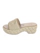 Chanel Interlocking CC Logo Raffia Slides