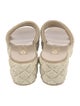 Chanel Interlocking CC Logo Raffia Slides