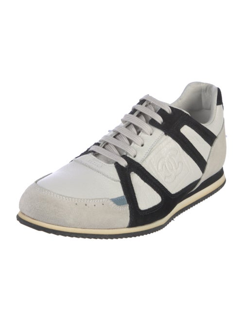 Chanel Interlocking CC Logo Leather Sneakers