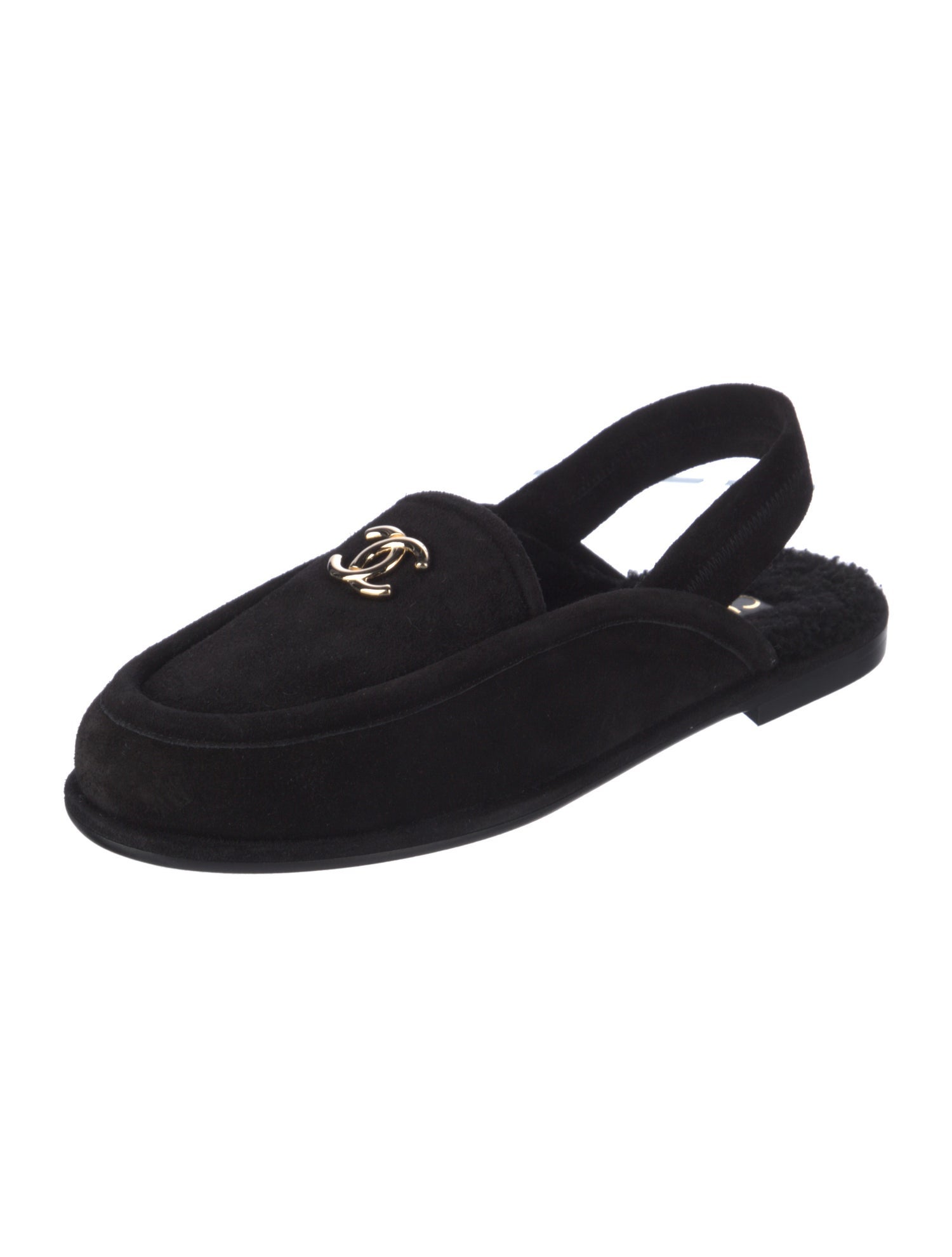 Chanel 2025 Interlocking CC Logo Slingback Flats
