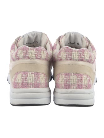 Chanel Interlocking CC Logo Tweed Sneakers