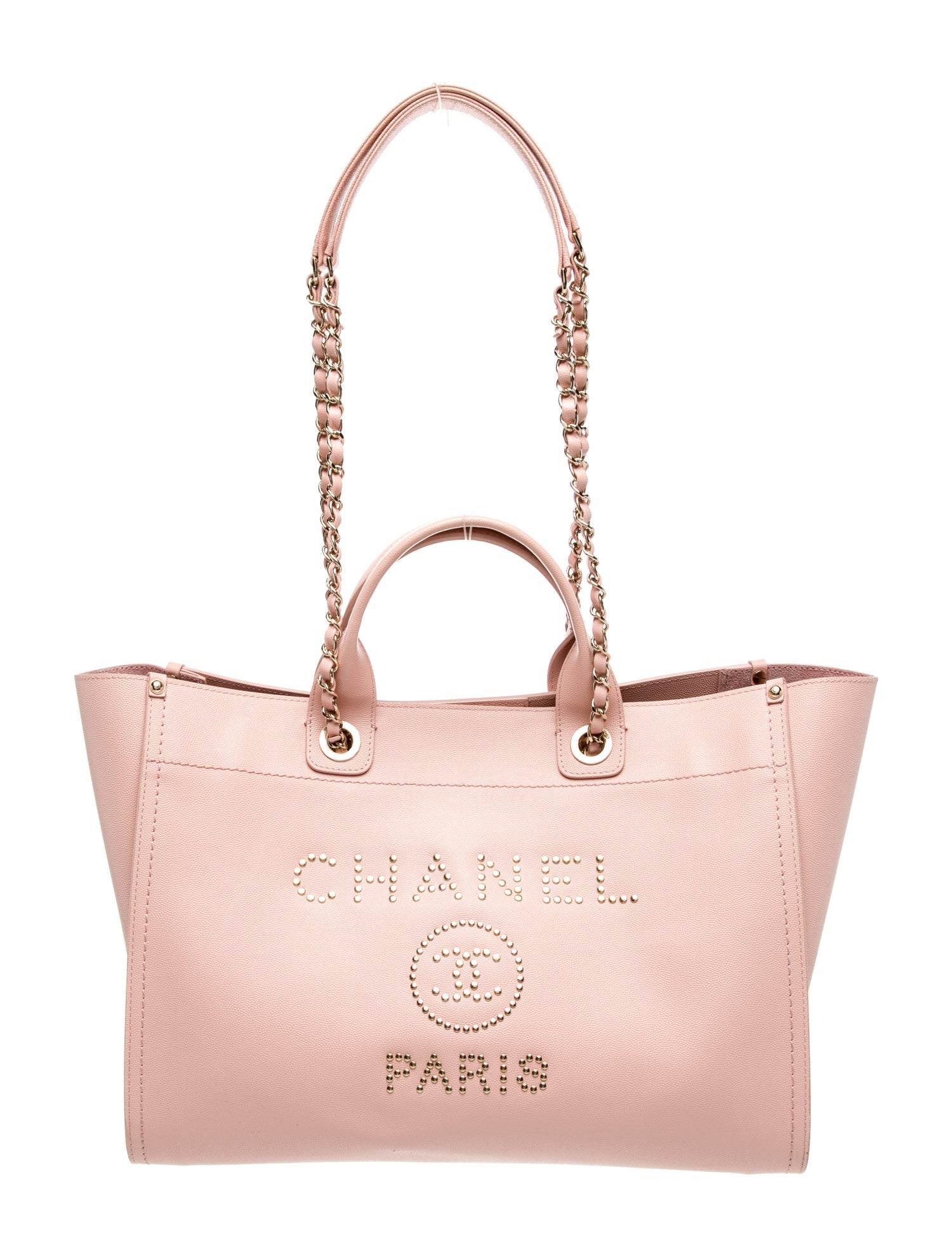 Chanel Medium Studded Deauville Shopping Tote