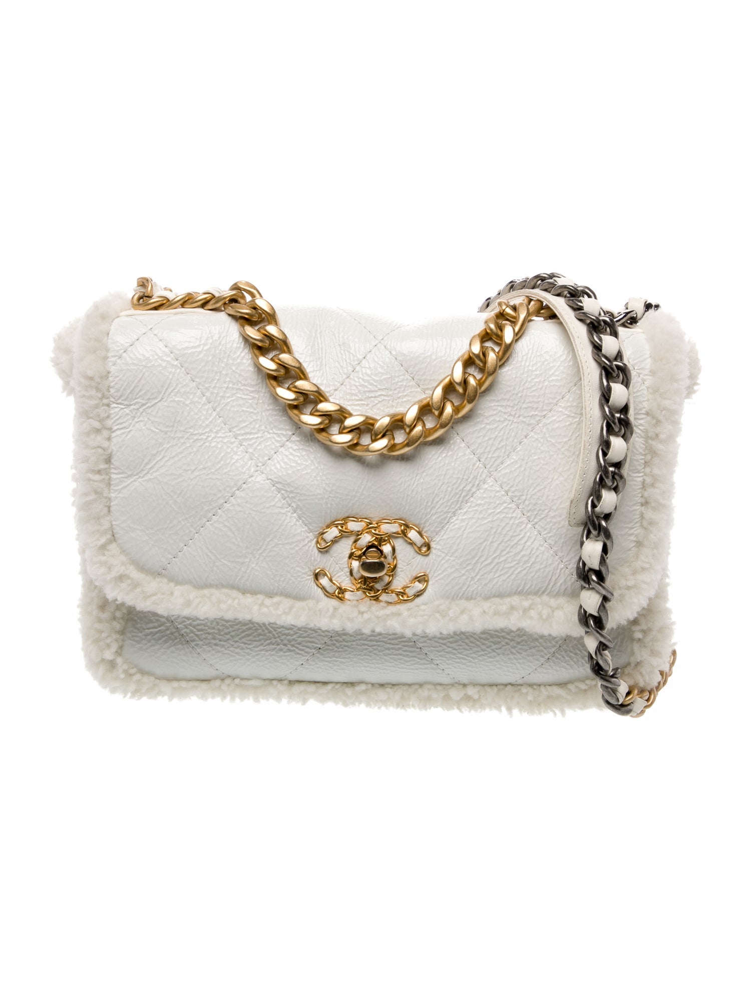 Chanel Large Shearling 19 Flap Bag