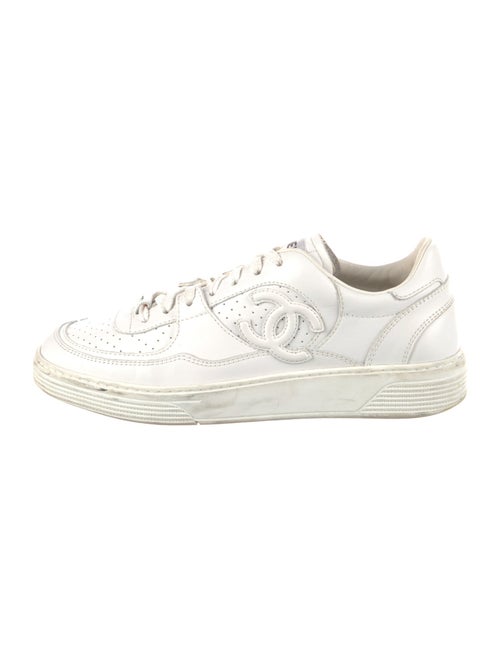 Chanel Interlocking CC Logo Leather Sneakers