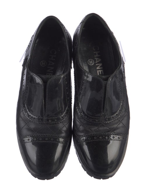 Chanel Interlocking CC Logo Leather Oxfords