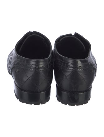 Chanel Interlocking CC Logo Leather Oxfords