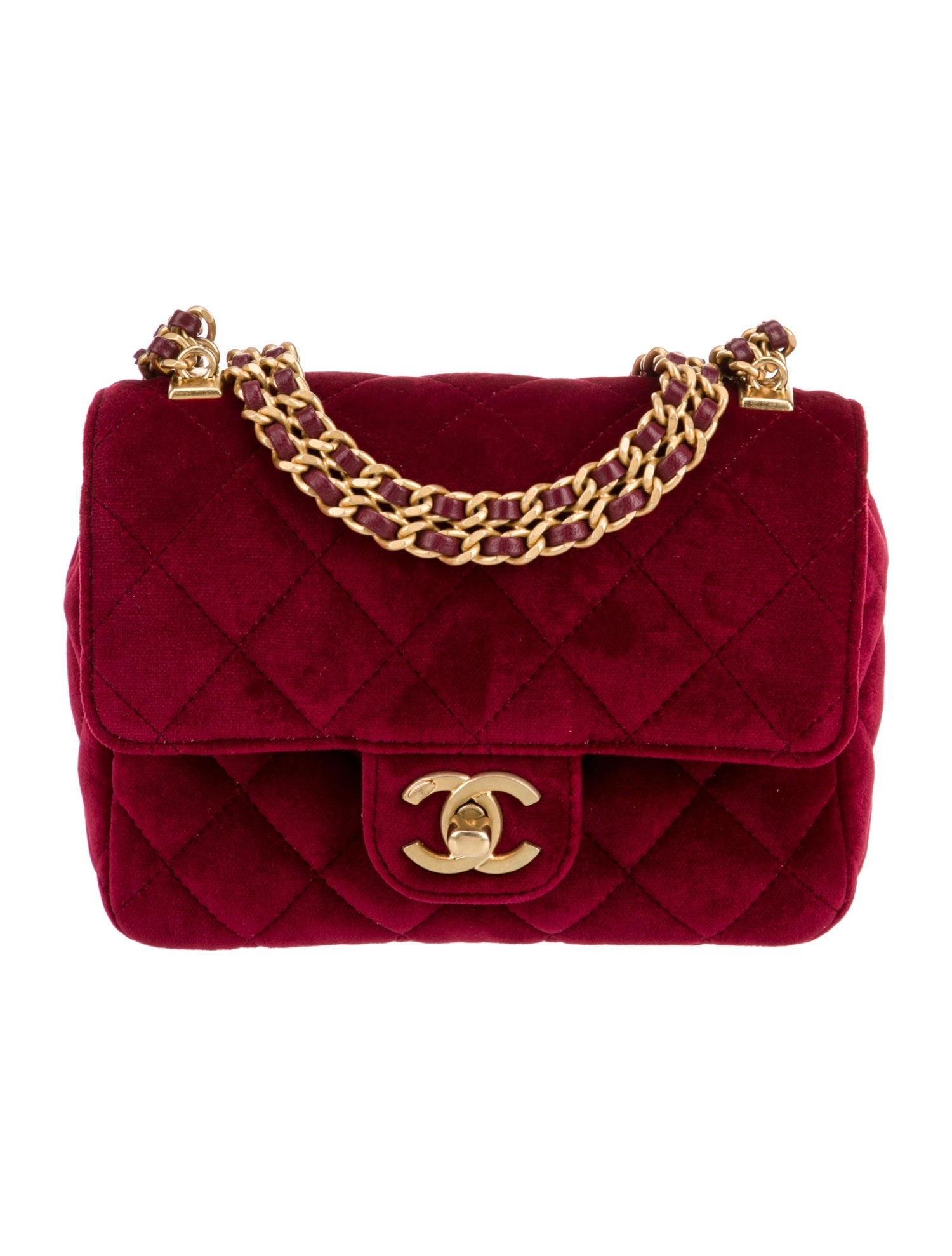 Chanel Mini Velvet Enamel Flap Bag