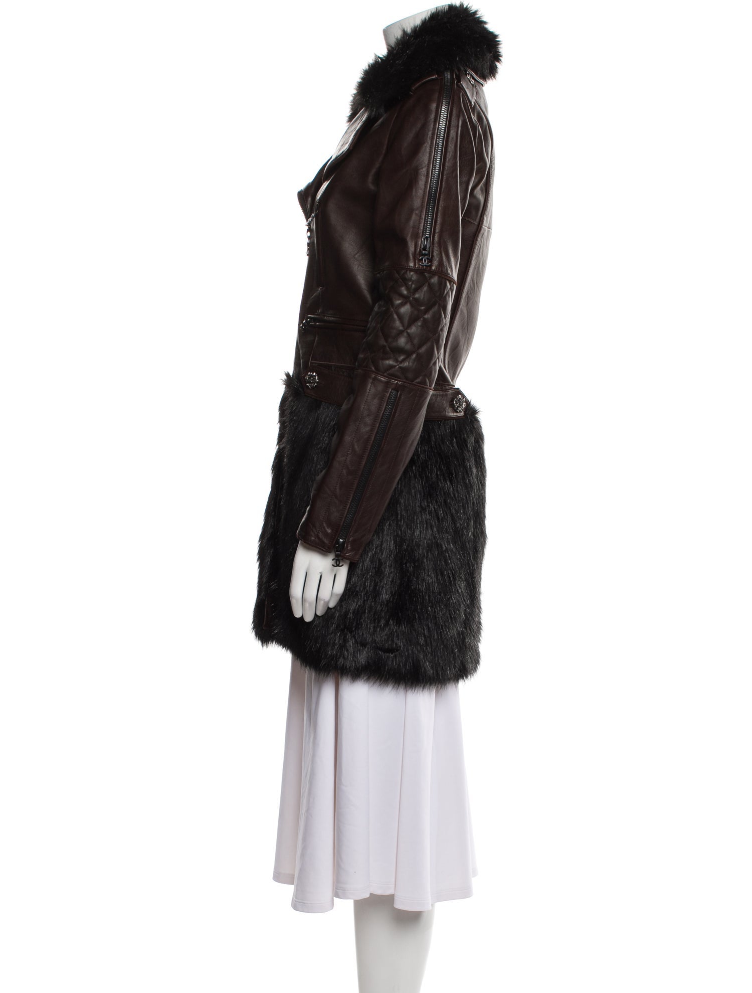 Chanel 2010 Lambskin Faux Fur Coat