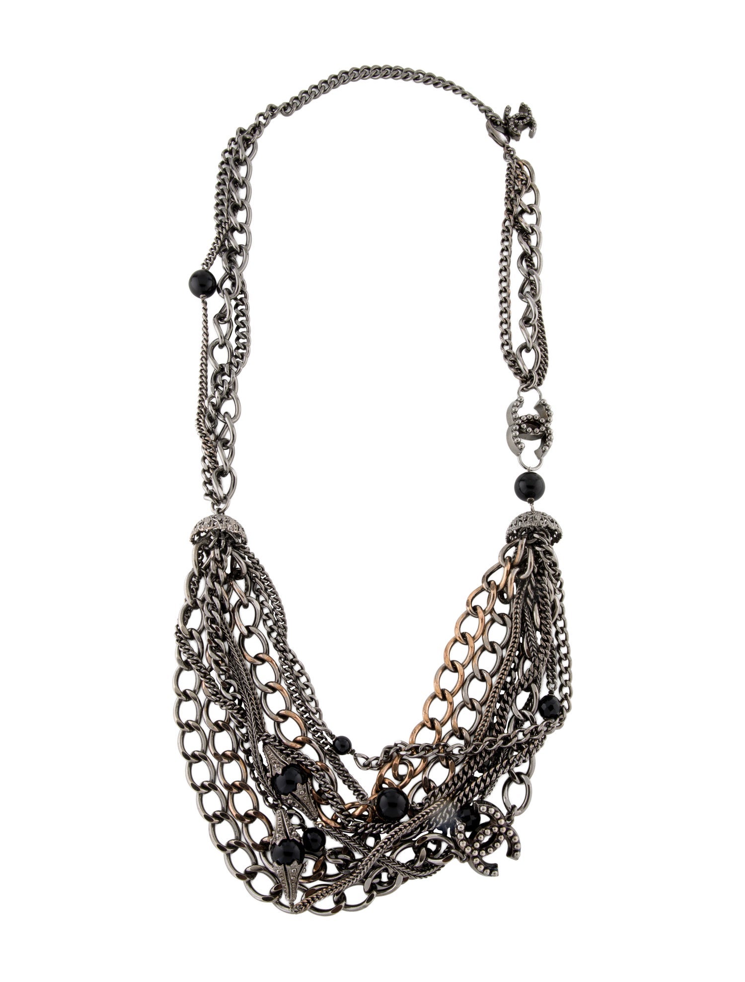 Chanel Resin CC Multistrand Necklace