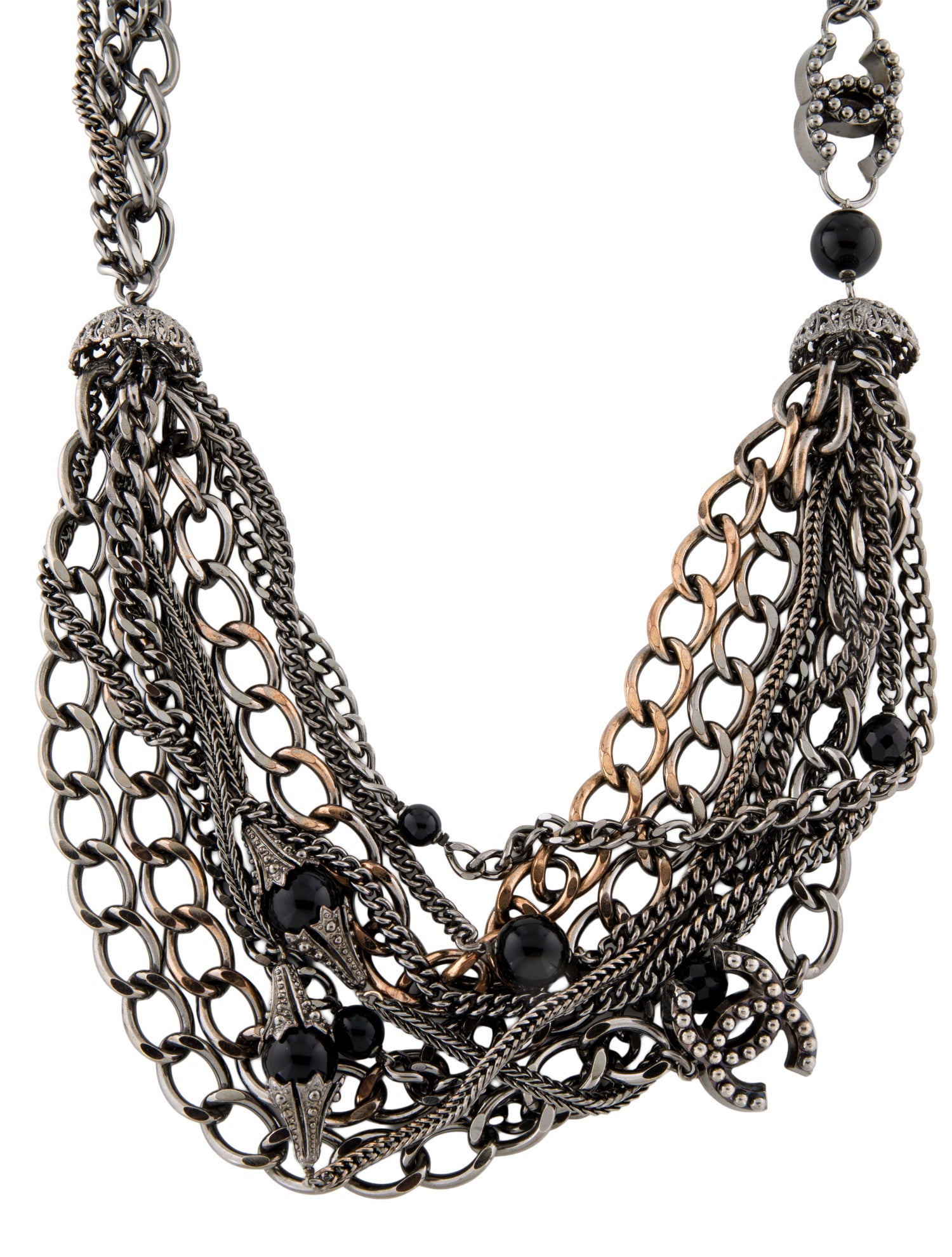 Chanel Resin CC Multistrand Necklace