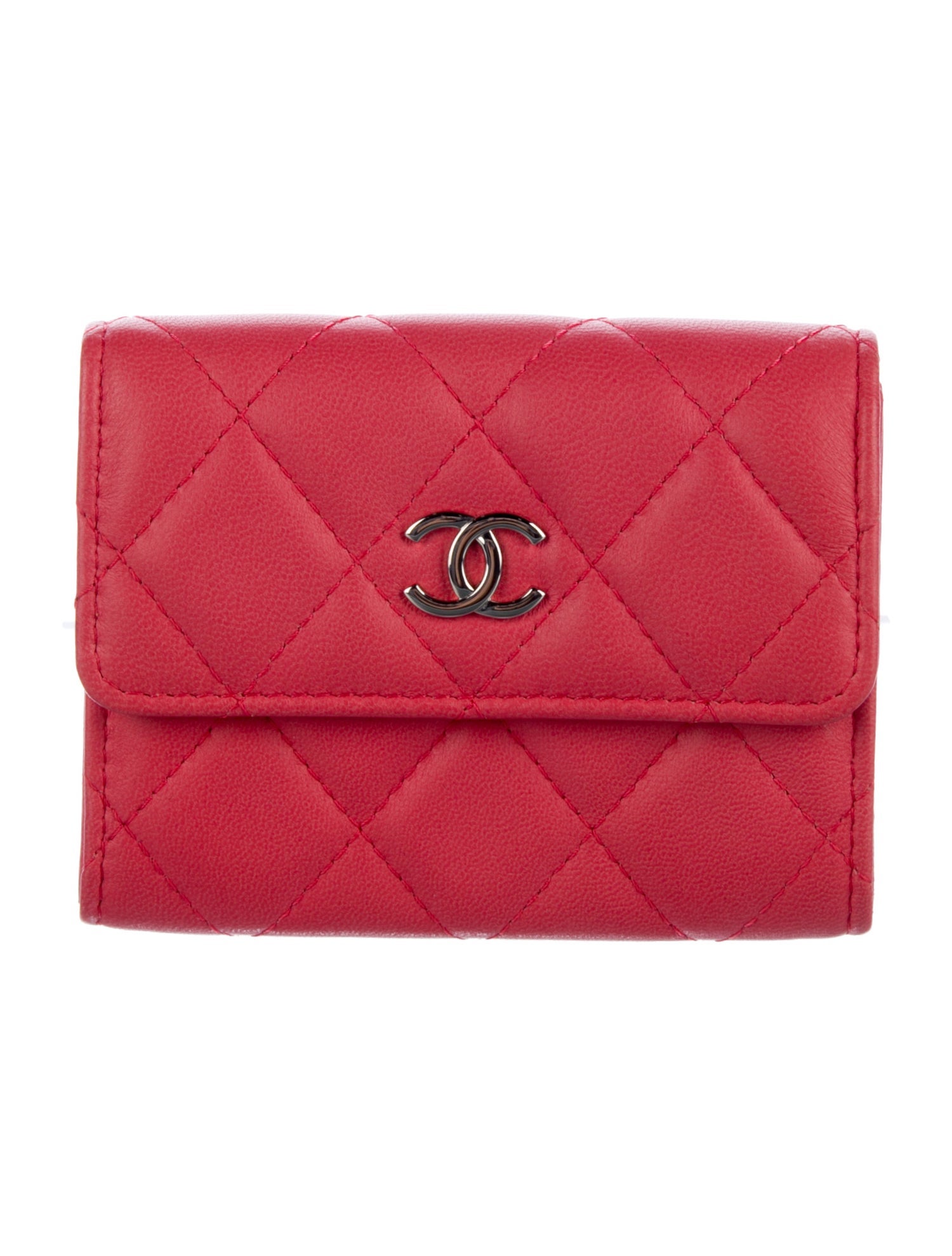 Chanel 2019 Interlocking CC Logo Compact Wallet