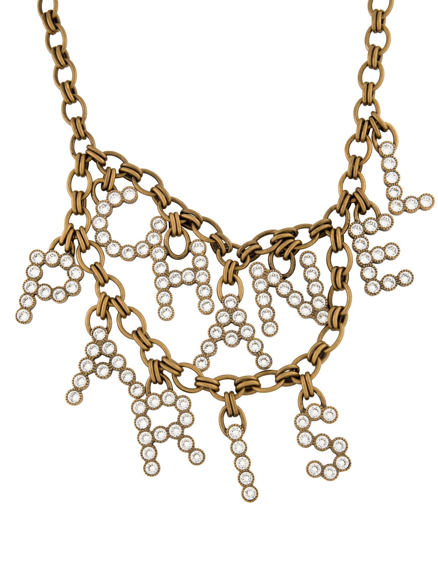 Chanel Strass 'CHANEL PARIS' Necklace