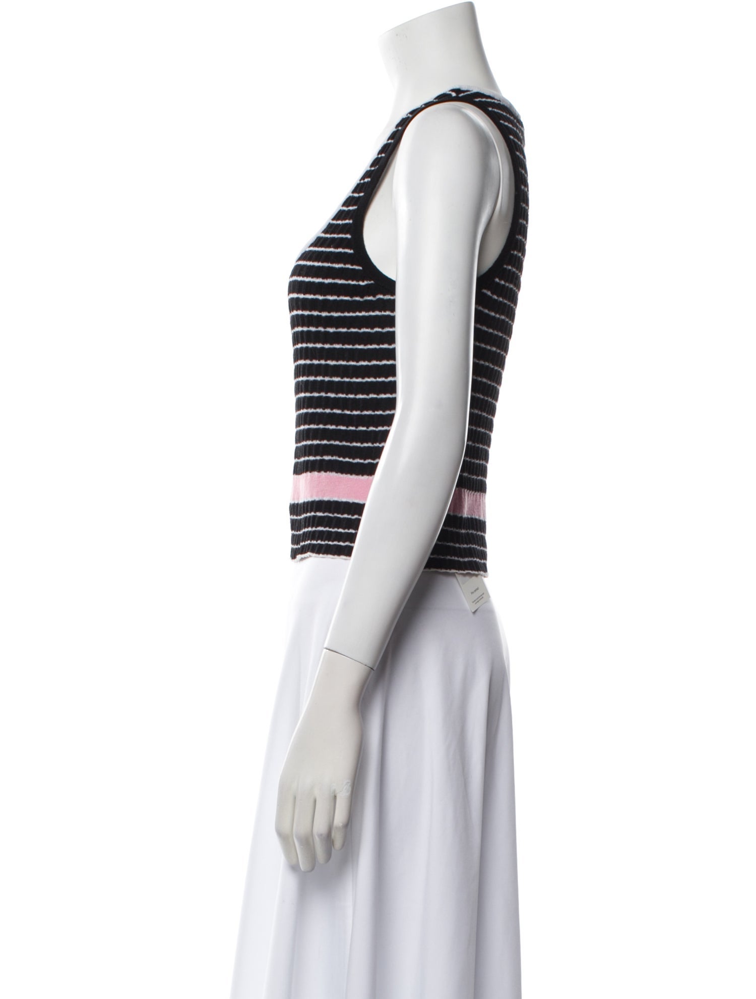 Chanel 2024 Striped Crop Top