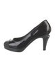Chanel Interlocking CC Logo Patent Leather Pumps