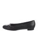 Chanel Interlocking CC Logo Leather Ballet Flats