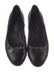 Chanel Interlocking CC Logo Leather Ballet Flats