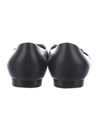 Chanel Interlocking CC Logo Leather Ballet Flats