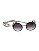 Chanel Faux Pearl Accents Round Sunglasses