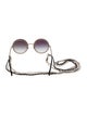 Chanel Faux Pearl Accents Round Sunglasses