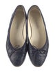 Chanel Quilted Pattern Leather Ballet Flats