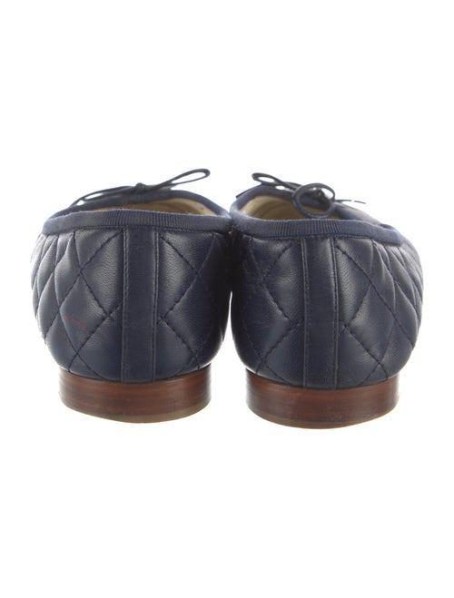 Chanel Quilted Pattern Leather Ballet Flats