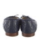 Chanel Quilted Pattern Leather Ballet Flats