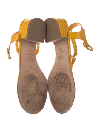 Chanel 2016 Interlocking CC Logo T-Strap Sandals