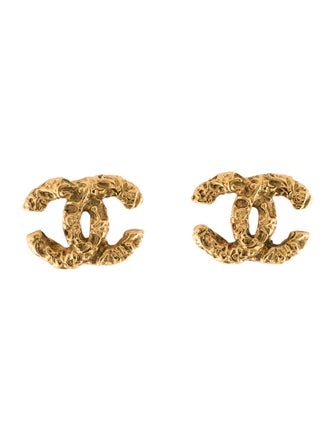 Chanel Textured CC Clip-On Earrings