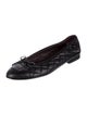 Chanel Interlocking CC Logo Leather Ballet Flats