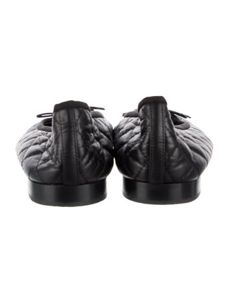 Chanel Interlocking CC Logo Leather Ballet Flats