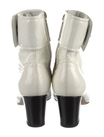 Chanel Interlocking CC Logo Patent Leather Boots