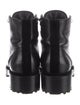 Chanel Interlocking CC Logo Leather Combat Boots