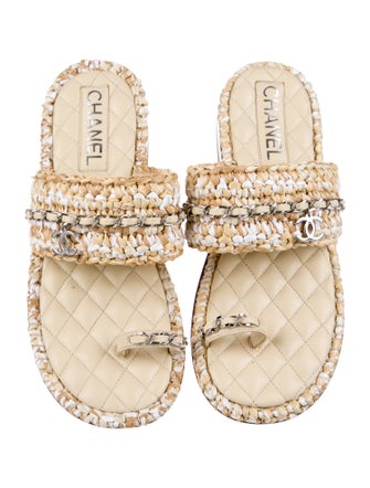 Chanel 2020 Interlocking CC Logo Slides