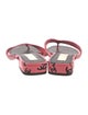 Chanel Interlocking CC Logo Leather Flip Flops