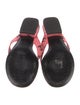 Chanel Interlocking CC Logo Leather Flip Flops