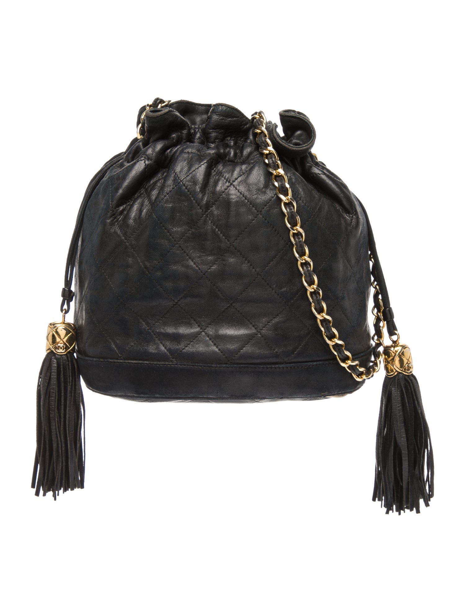 Chanel Quilted Tassel Bucket Bag