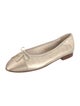 Chanel Interlocking CC Logo Satin Ballet Flats