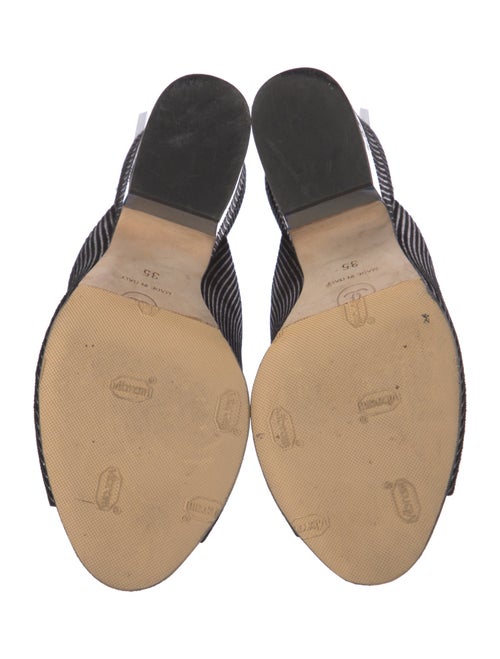 Chanel Interlocking CC Logo Suede Slides