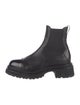 Chanel Interlocking CC Logo Leather Chelsea Boots