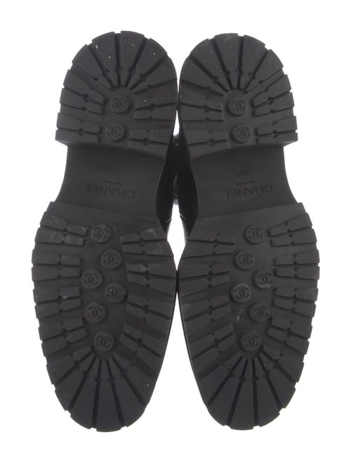 Chanel Interlocking CC Logo Leather Chelsea Boots