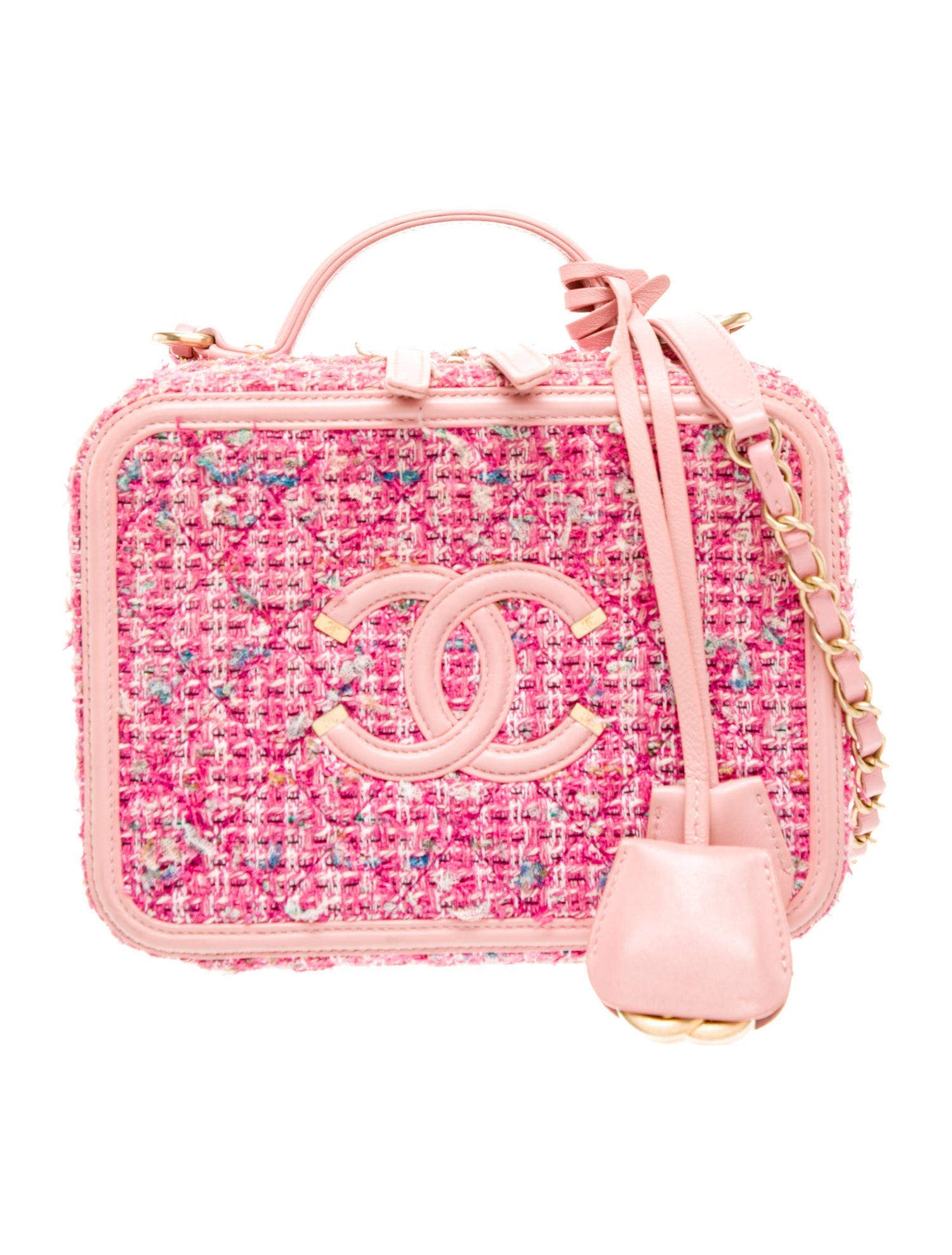 Chanel Medium Tweed Filigree Vanity Bag