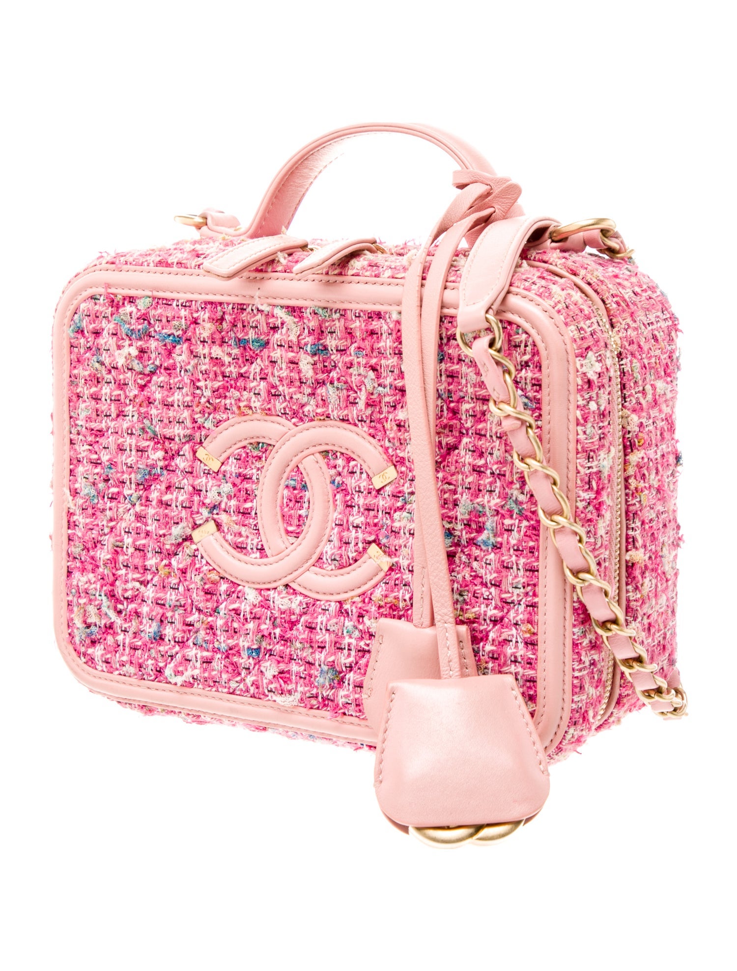 Chanel Medium Tweed Filigree Vanity Bag
