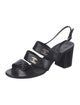 Chanel Interlocking CC Logo Leather Slingback Sandals