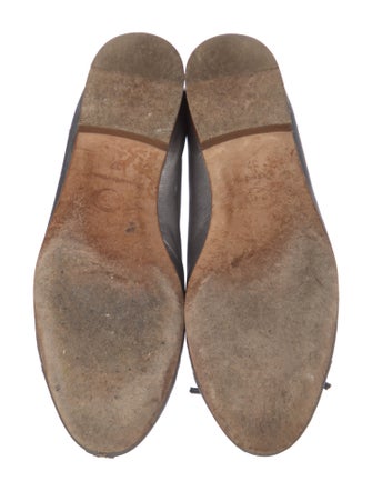 Chanel Interlocking CC Logo Leather Ballet Flats