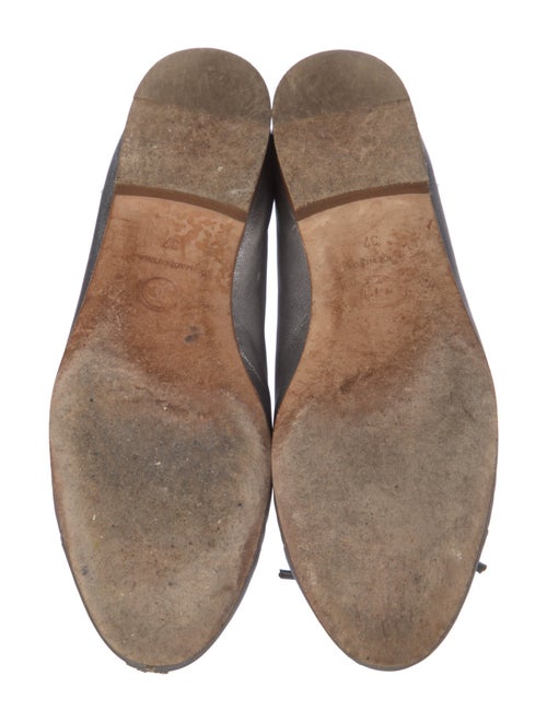 Chanel Interlocking CC Logo Leather Ballet Flats