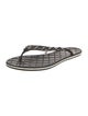 Chanel Interlocking CC Logo Leather Flip Flops