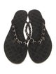 Chanel Interlocking CC Logo Leather Flip Flops