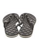 Chanel Interlocking CC Logo Leather Flip Flops